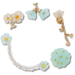Crocs - Blue Dainty Floral 5 Pack Jibbitz™ charms for Women|Men|Jibbitz™ Charms