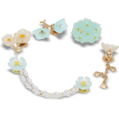 Crocs - Blue Dainty Floral 5 Pack Jibbitz™ charms for Women|Men|Jibbitz™ Charms