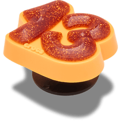 Crocs - Orange Sparkly Number 13 Jibbitz™ charms for Women|Men|Jibbitz™ Charms