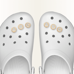 Crocs - Gold Letter A-Z Jibbitz Shoe Charm for Women|Men|Jibbitz™ Charms