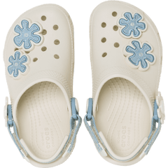 Crocs - Toddler Classic Denim Flower Adjustable Backstrap Clog for Kids