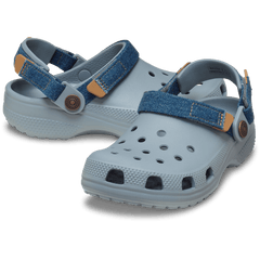 Crocs - Kids' Classic Denim Adjustable Backstrap Clog for Kids