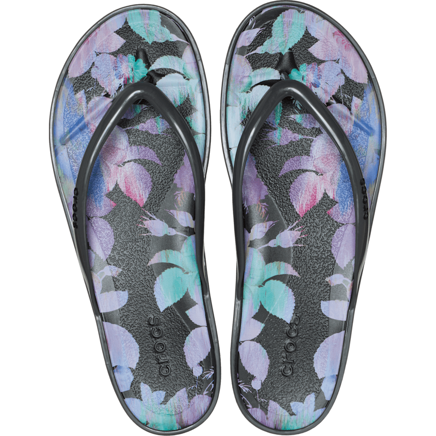 Crocs - Miami Round Toe Dark Floral Flip for Women