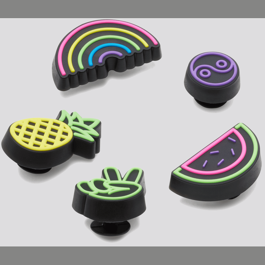 Crocs - Lights Up Fun 5 Pack Jibbitz Shoe Charm for Women|Men|Jibbitz™ Charms