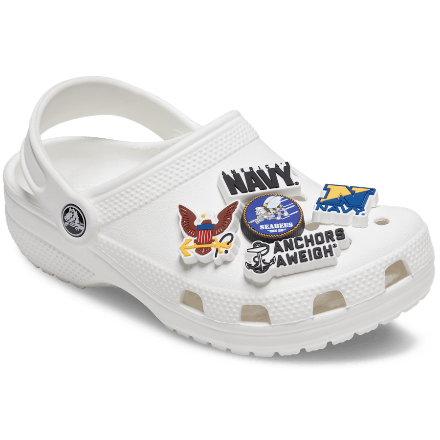 Crocs - Armed Forces US Navy 5Pck Jibbitz Shoe Charm for Women|Men|Kids|Jibbitz™ Charms