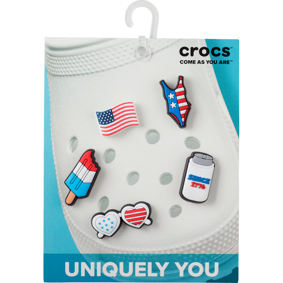 Crocs - USA 5 Pack Jibbitz Shoe Charm for Women|Men|Jibbitz™ Charms