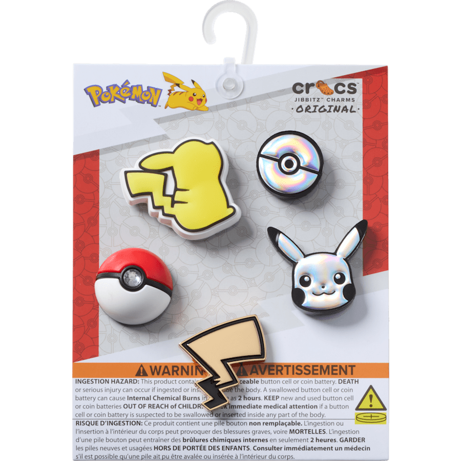 Crocs - Elevated Pokemon 5 Pack Jibbitz Shoe Charm for Women|Men|Kids|Jibbitz™ Charms