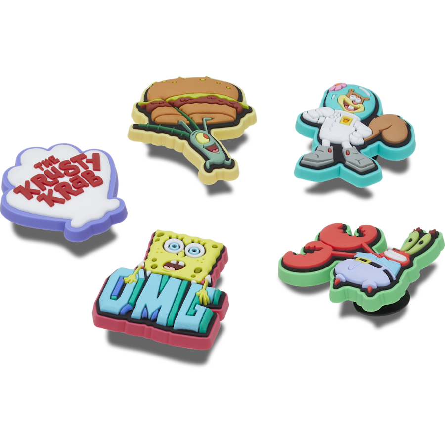 Crocs - SpongeBob 5 Pack Jibbitz™ charms for Women|Men|Kids|Jibbitz™ Charms