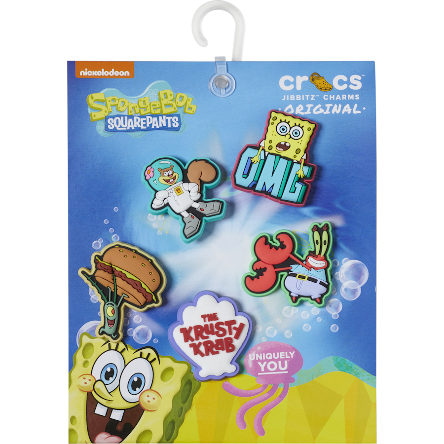 Crocs - SpongeBob 5 Pack Jibbitz™ charms for Women|Men|Kids|Jibbitz™ Charms