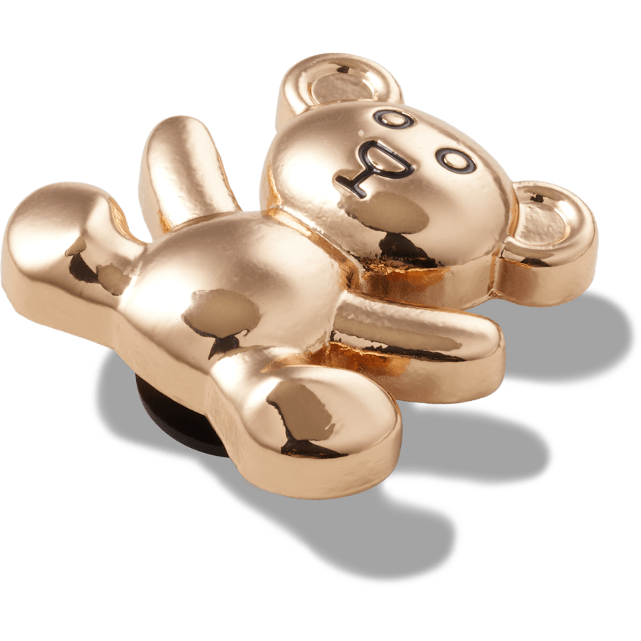 Crocs - Gold Teddy Bear Jibbitz Shoe Charm for Women|Men|Jibbitz™ Charms