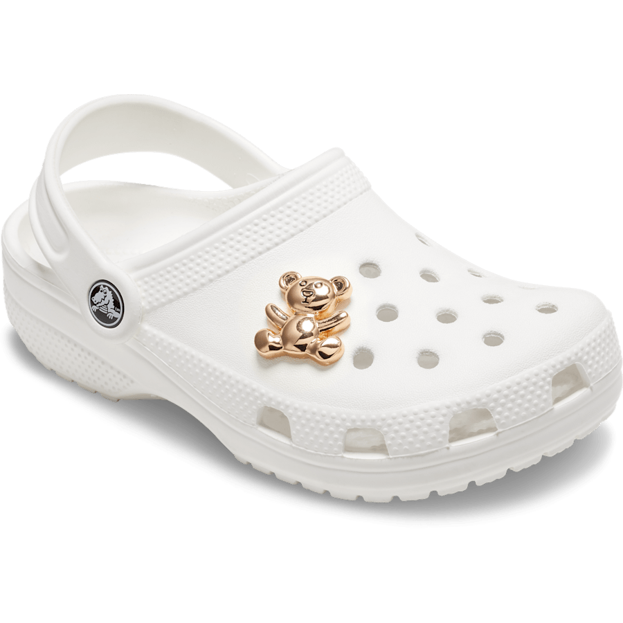 Crocs - Gold Teddy Bear Jibbitz Shoe Charm for Women|Men|Jibbitz™ Charms