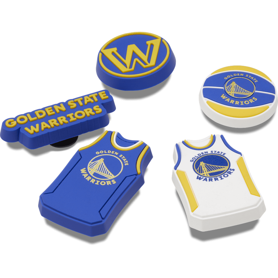 Crocs - NBA Golden State Warriors 5 Pack Jibbitz™ charms for Women|Men|Jibbitz™ Charms
