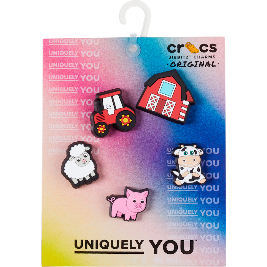 Crocs - Cutesey Farm Animal 5 Pack Jibbitz Shoe Charm for Women|Men|Kids|Jibbitz™ Charms