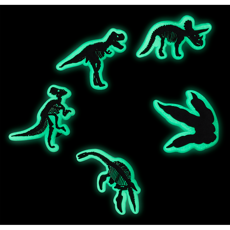 Crocs - Glow In The Dark Dino 5 Pack Jibbitz Shoe Charm for Women|Men|Jibbitz™ Charms