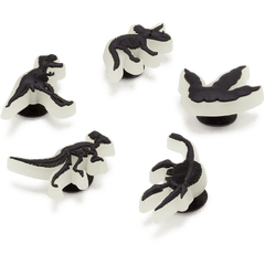Crocs - Glow In The Dark Dino 5 Pack Jibbitz Shoe Charm for Women|Men|Jibbitz™ Charms