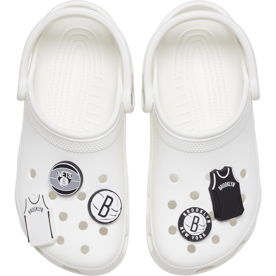 Crocs - NBA Brooklyn Nets 5 Pack Jibbitz™ charms for Women|Men|Jibbitz™ Charms
