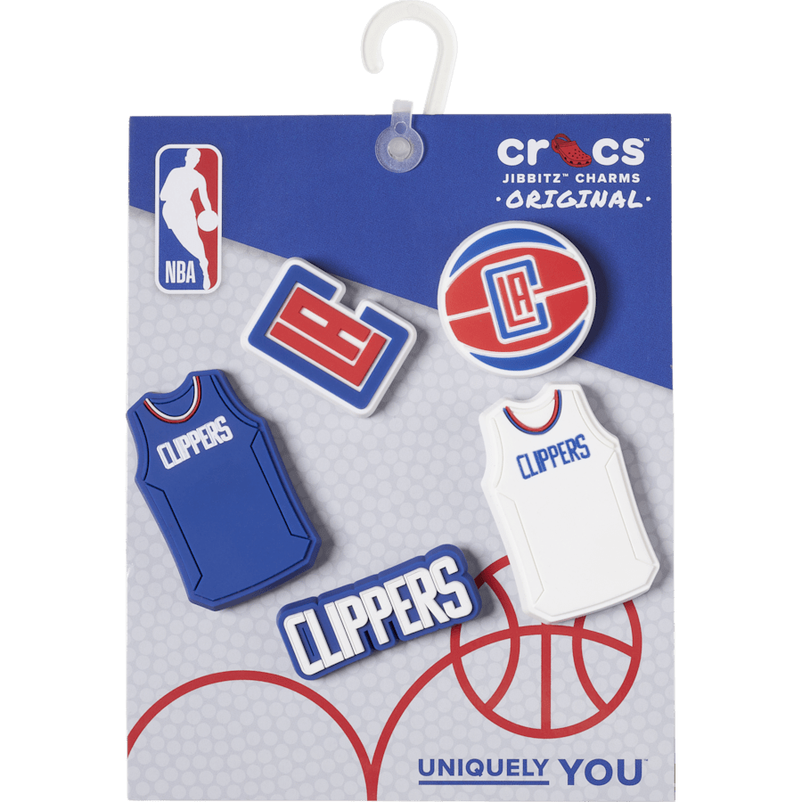 Crocs - NBA Los Angeles Clippers 5 Pack Jibbitz™ charms for Women|Men|Jibbitz™ Charms