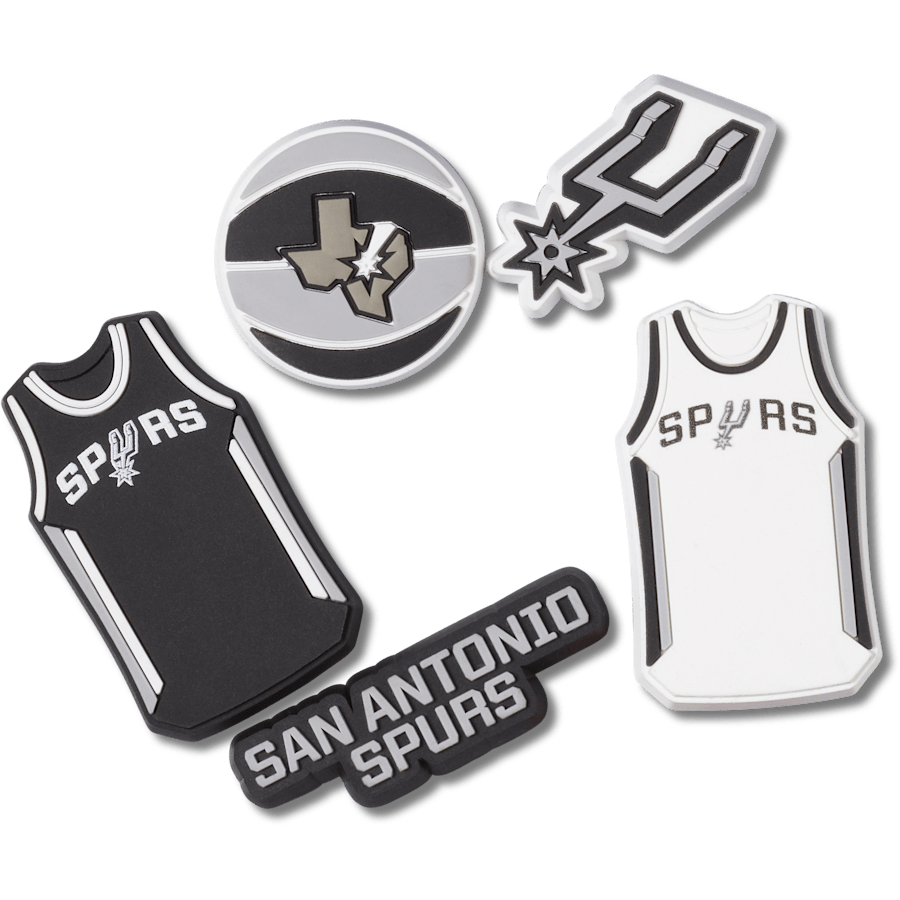 Crocs - NBA San Antonio Spurs 5 Pack Jibbitz™ charms for Women|Men|Jibbitz™ Charms