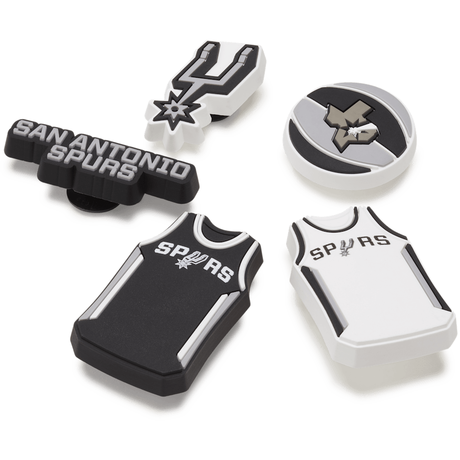 Crocs - NBA San Antonio Spurs 5 Pack Jibbitz™ charms for Women|Men|Jibbitz™ Charms
