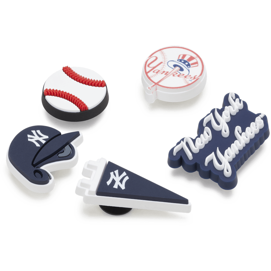 Crocs - MLB New York Yankees 5 Pack Jibbitz™ charms for Women|Men|Kids|Jibbitz™ Charms