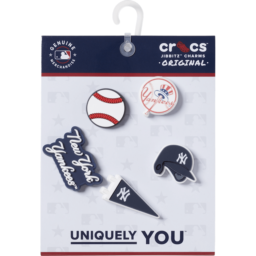 Crocs - MLB New York Yankees 5 Pack Jibbitz™ charms for Women|Men|Kids|Jibbitz™ Charms