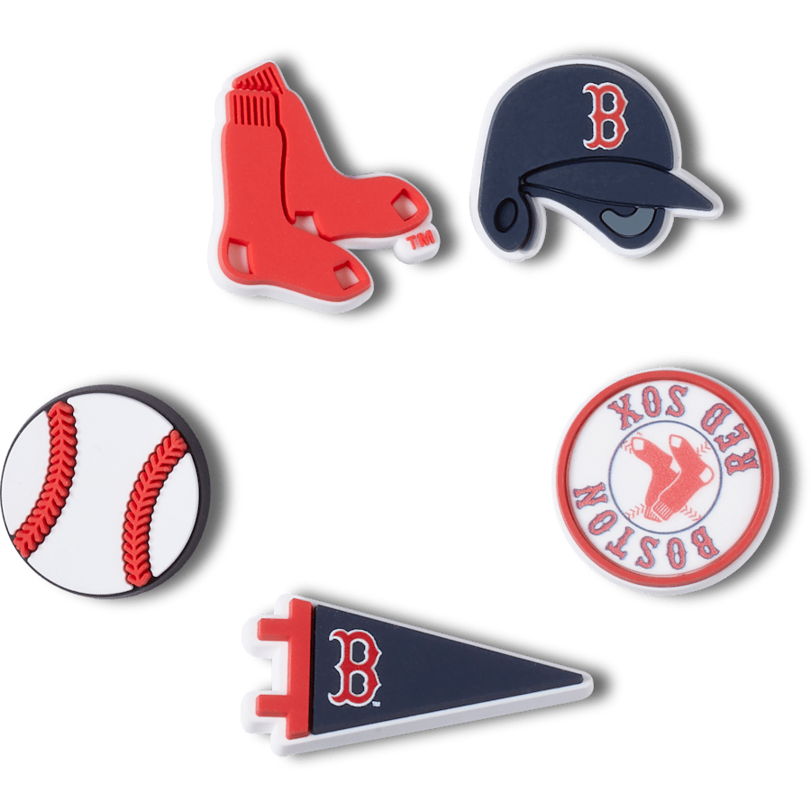 Crocs - MLB Boston Red Sox 5pck Jibbitz™ charms for Women|Men|Kids|Jibbitz™ Charms