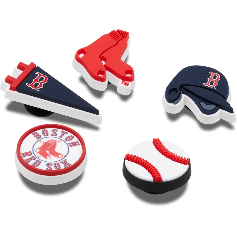 Crocs - MLB Boston Red Sox 5pck Jibbitz™ charms for Women|Men|Kids|Jibbitz™ Charms