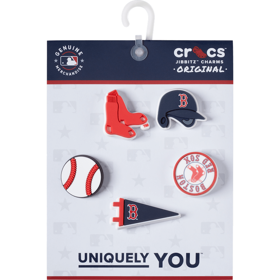 Crocs - MLB Boston Red Sox 5pck Jibbitz™ charms for Women|Men|Kids|Jibbitz™ Charms