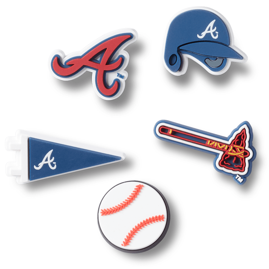 Crocs - MLB Atlanta Braves 5 Pack Jibbitz™ charms for Women|Men|Jibbitz™ Charms