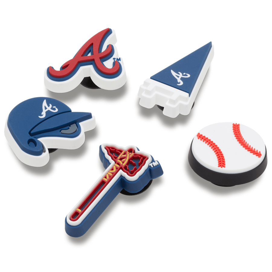 Crocs - MLB Atlanta Braves 5 Pack Jibbitz™ charms for Women|Men|Jibbitz™ Charms