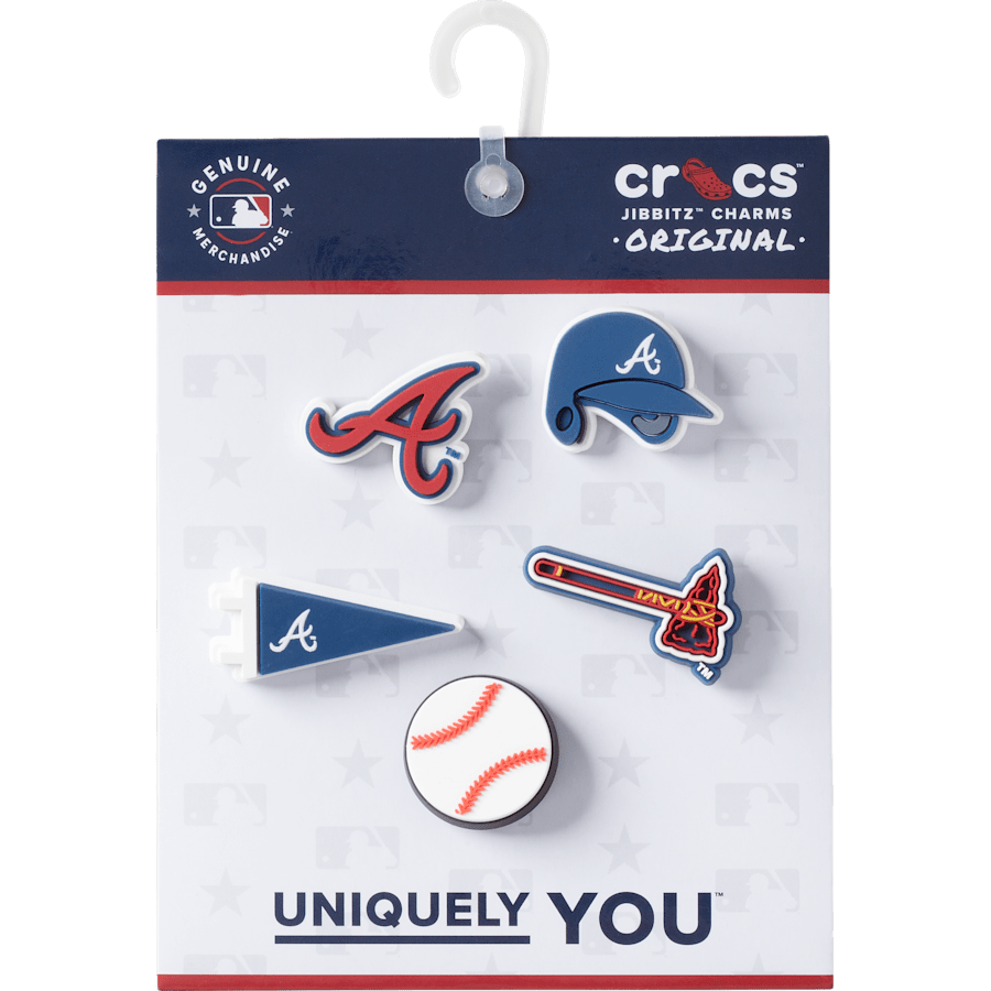 Crocs - MLB Atlanta Braves 5 Pack Jibbitz™ charms for Women|Men|Jibbitz™ Charms