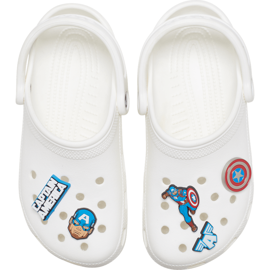 Crocs - Captain America 5 Pack Jibbitz™ charms for Women|Men|Kids|Jibbitz™ Charms