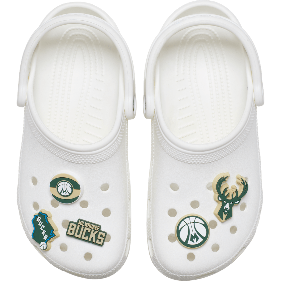 Crocs - NBA Milwaukee Bucks 5 Pack Jibbitz™ charms for Women|Men|Jibbitz™ Charms
