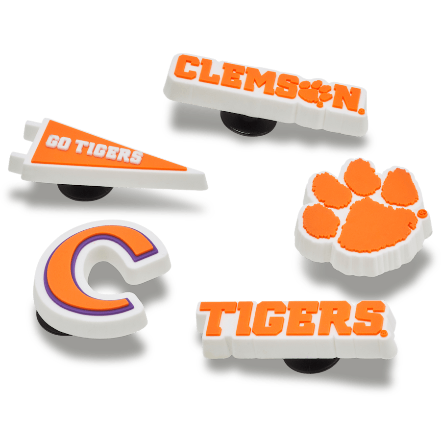 Crocs - Clemson Univ 5 Pack Jibbitz™ charms for Women|Men|Kids|Jibbitz™ Charms
