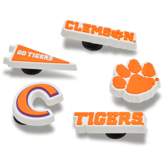 Crocs - Clemson Univ 5 Pack Jibbitz™ charms for Women|Men|Kids|Jibbitz™ Charms