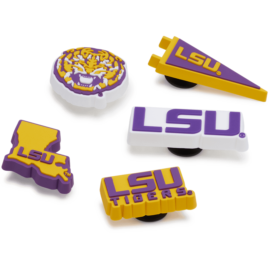 Crocs - LSU 5 Pack Jibbitz™ charms for Women|Men|Jibbitz™ Charms