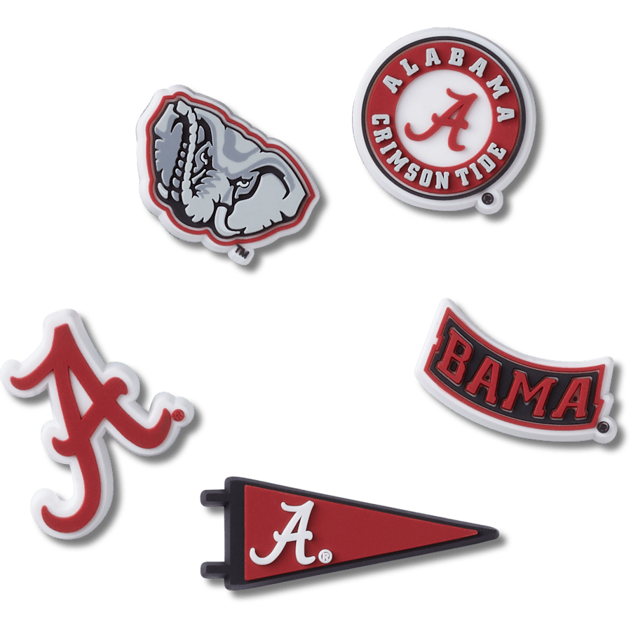 Crocs - University of Alabama 5 Pack Jibbitz™ charms for Women|Men|Jibbitz™ Charms