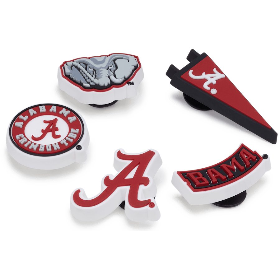 Crocs - University of Alabama 5 Pack Jibbitz™ charms for Women|Men|Jibbitz™ Charms