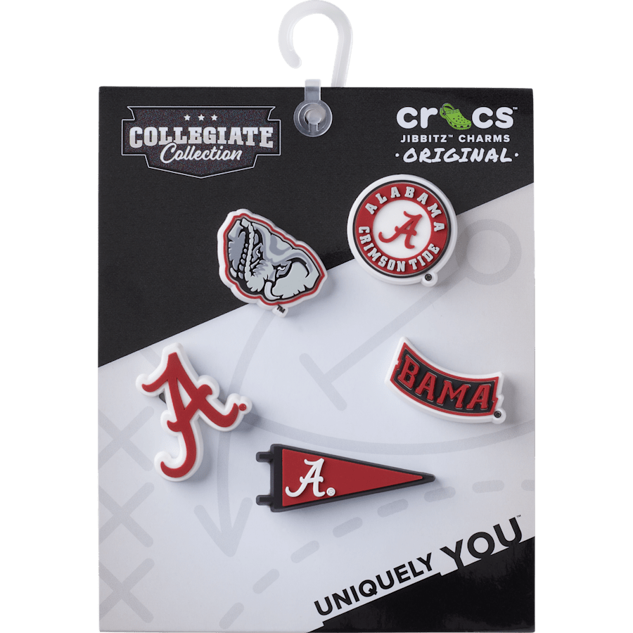 Crocs - University of Alabama 5 Pack Jibbitz™ charms for Women|Men|Jibbitz™ Charms
