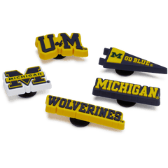 Crocs - University of Michigan 5 Pack Jibbitz™ charms for Women|Men|Jibbitz™ Charms