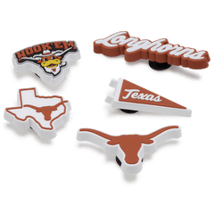 Crocs - University of Texas 5 Pack Jibbitz™ charms for Women|Men|Kids|Jibbitz™ Charms