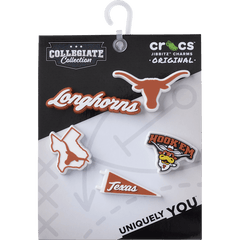 Crocs - University of Texas 5 Pack Jibbitz™ charms for Women|Men|Kids|Jibbitz™ Charms