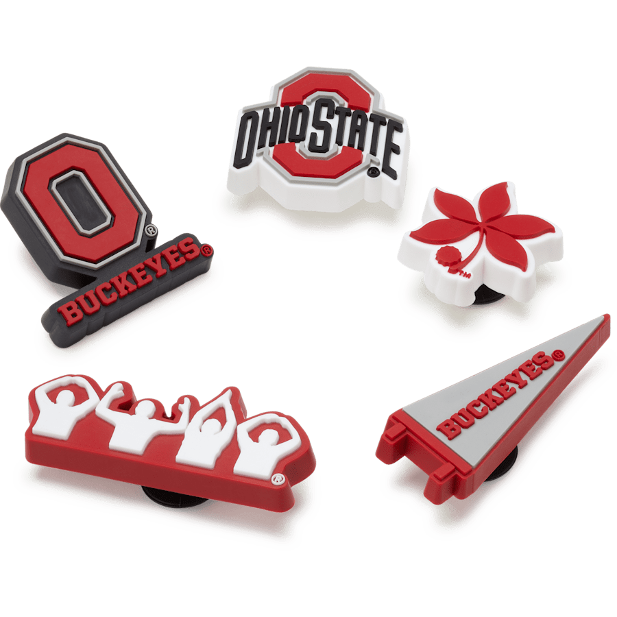 Crocs - Ohio State University 5 Pack Jibbitz™ charms for Women|Men|Jibbitz™ Charms