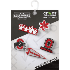 Crocs - Ohio State University 5 Pack Jibbitz™ charms for Women|Men|Jibbitz™ Charms