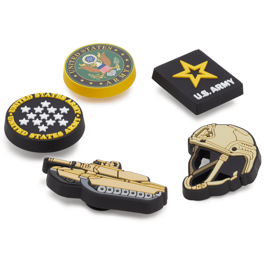 Crocs - US Army 5 Pack 2 Jibbitz™ charms for Women|Men|Kids|Jibbitz™ Charms