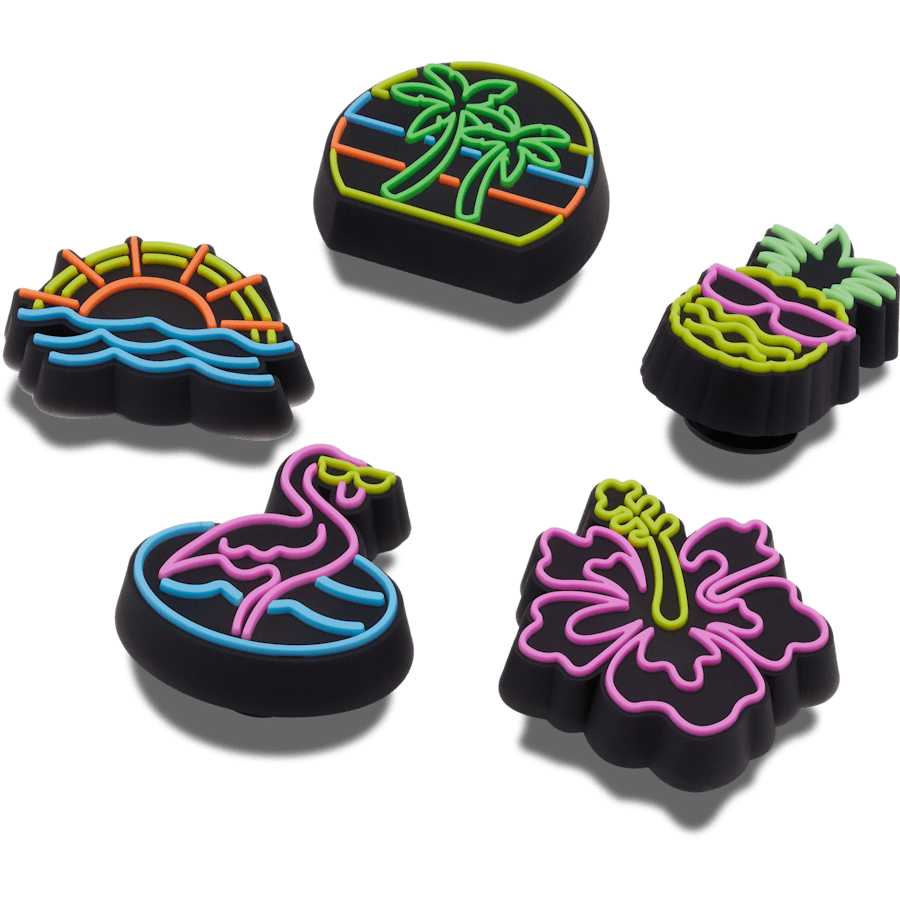 Crocs - Lights Up Neon 5 Pack Jibbitz™ charms for Women|Men|Jibbitz™ Charms