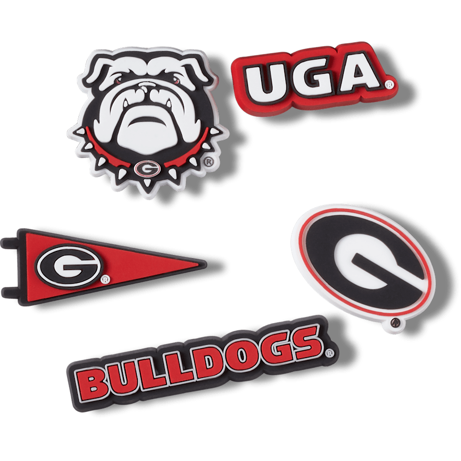 Crocs - University of Georgia 5 Pack Jibbitz™ charms for Women|Men|Kids|Jibbitz™ Charms