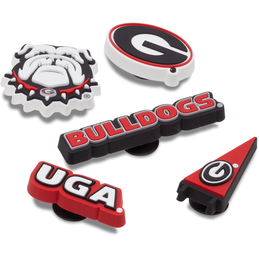 Crocs - University of Georgia 5 Pack Jibbitz™ charms for Women|Men|Kids|Jibbitz™ Charms
