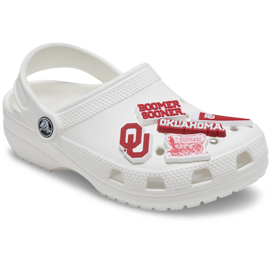 Crocs - Univ of Oklahoma 5 Pack Jibbitz™ charms for Women|Men|Kids|Jibbitz™ Charms