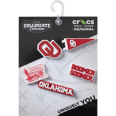 Crocs - Univ of Oklahoma 5 Pack Jibbitz™ charms for Women|Men|Kids|Jibbitz™ Charms